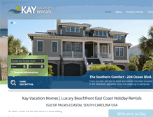 Tablet Screenshot of isleofpalmsoceanrentals.com